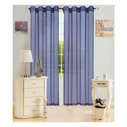 Leah Royal Sheer Grommet Panel Curtain