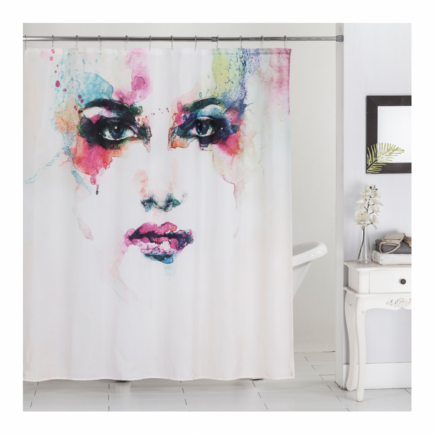 PAINTED LADY POLYESTER SHOWER CURTAIN