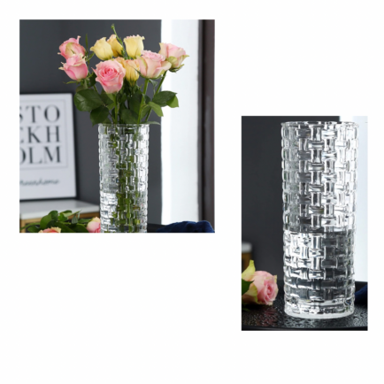 Basket Weave Glass Vase