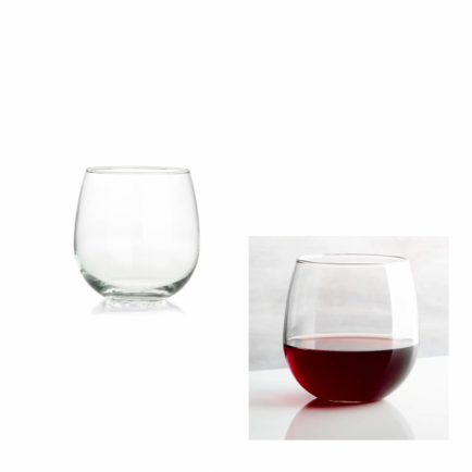 6 Pc Stemless Wine Glass