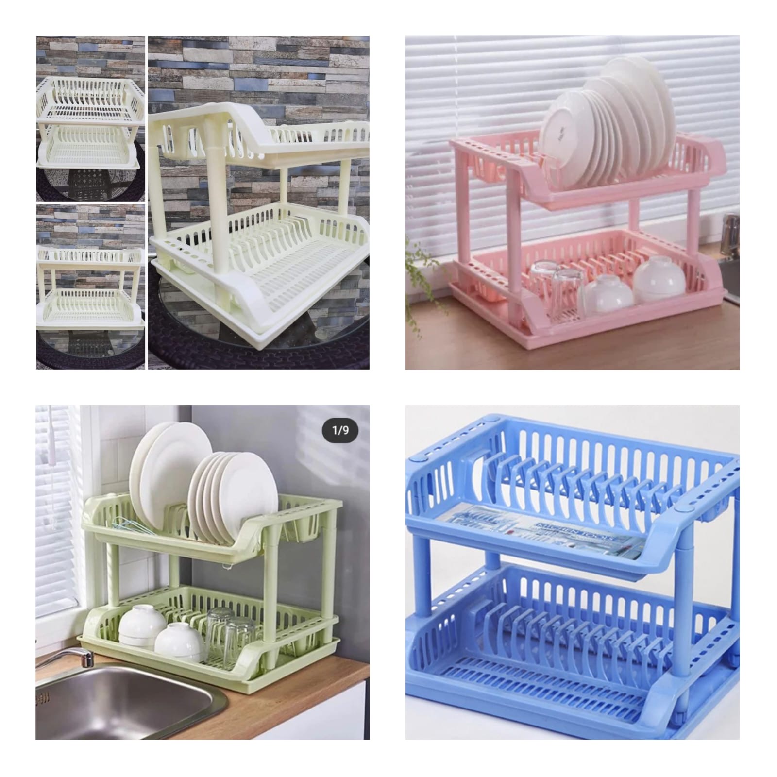 2 TIER PLASTIC DISH DRYING RACK SAS Barbados