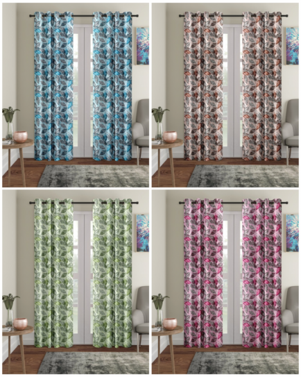 KORI HEAVY KNITTED PRINTED CURTAIN-60"*90"