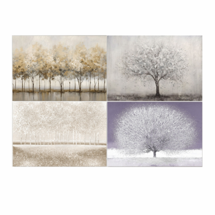 BIRCH TREE FOREST CRYSTAL EMBELLISHED GLITTER WALL ART