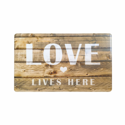 Love Lives Here Anti-fatigue PVC Mat 18x30"