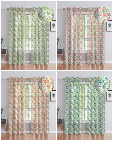 MARGARET SHEER PANEL CURTAIN-ROD POCKET