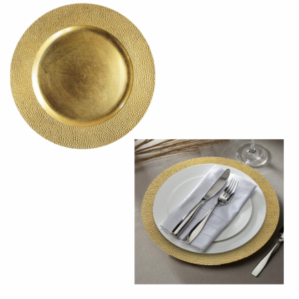 Gold Plastic Charger Plate