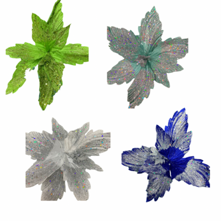 GLITTER POINSETTIAS