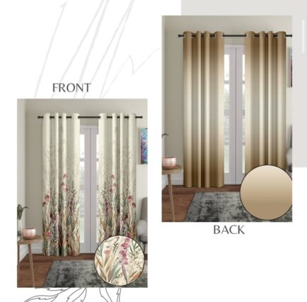 WILD FLOWER REVERSIBLE PANEL CURTAIN