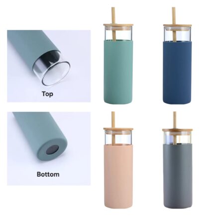 GLASS TUMBLER WITH STRAW