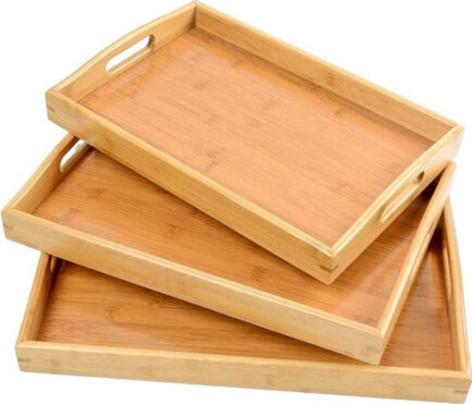 Bamboo Rectangular Wooden Trays