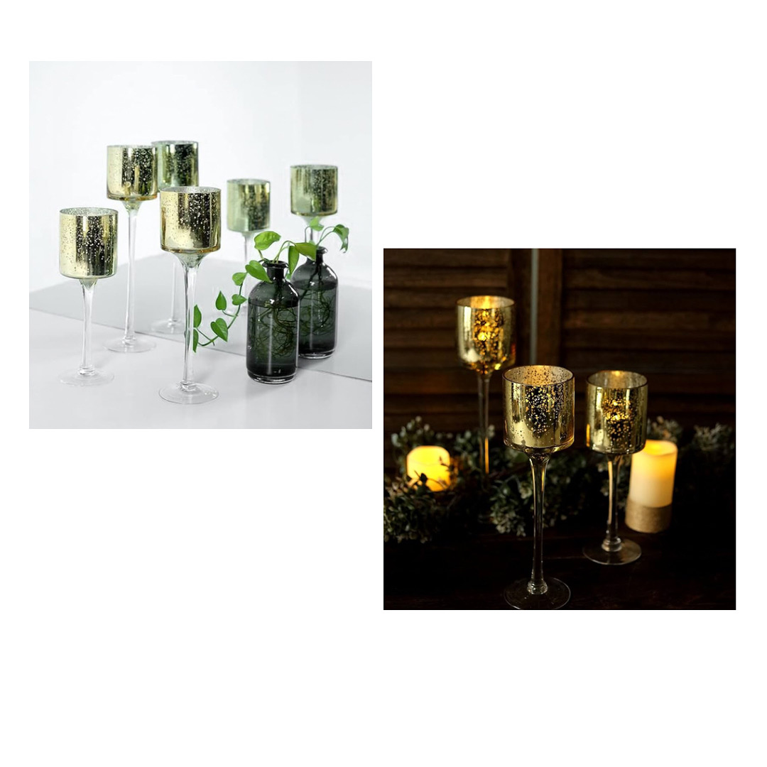 ELEGANT GLASS CANDLE HOLDER