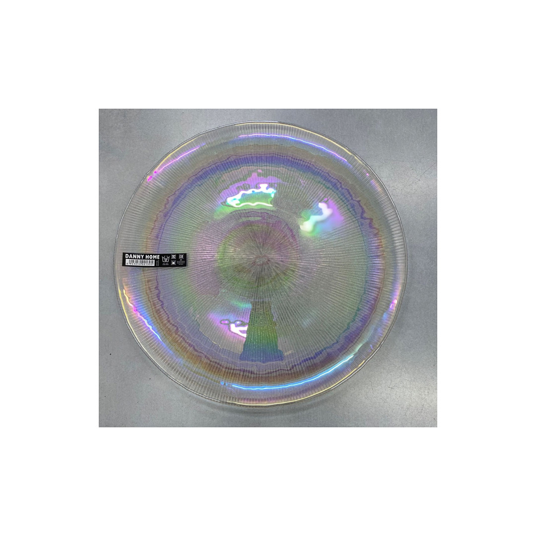 IRIDESCENT GLASS CHARGER PLATE