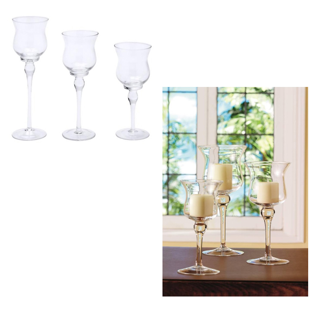 ELEGANT GLASS CANDLE HOLDER
