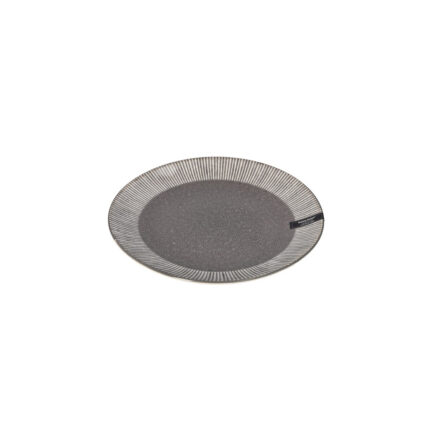 Stripe Grey & White Dinner Plate