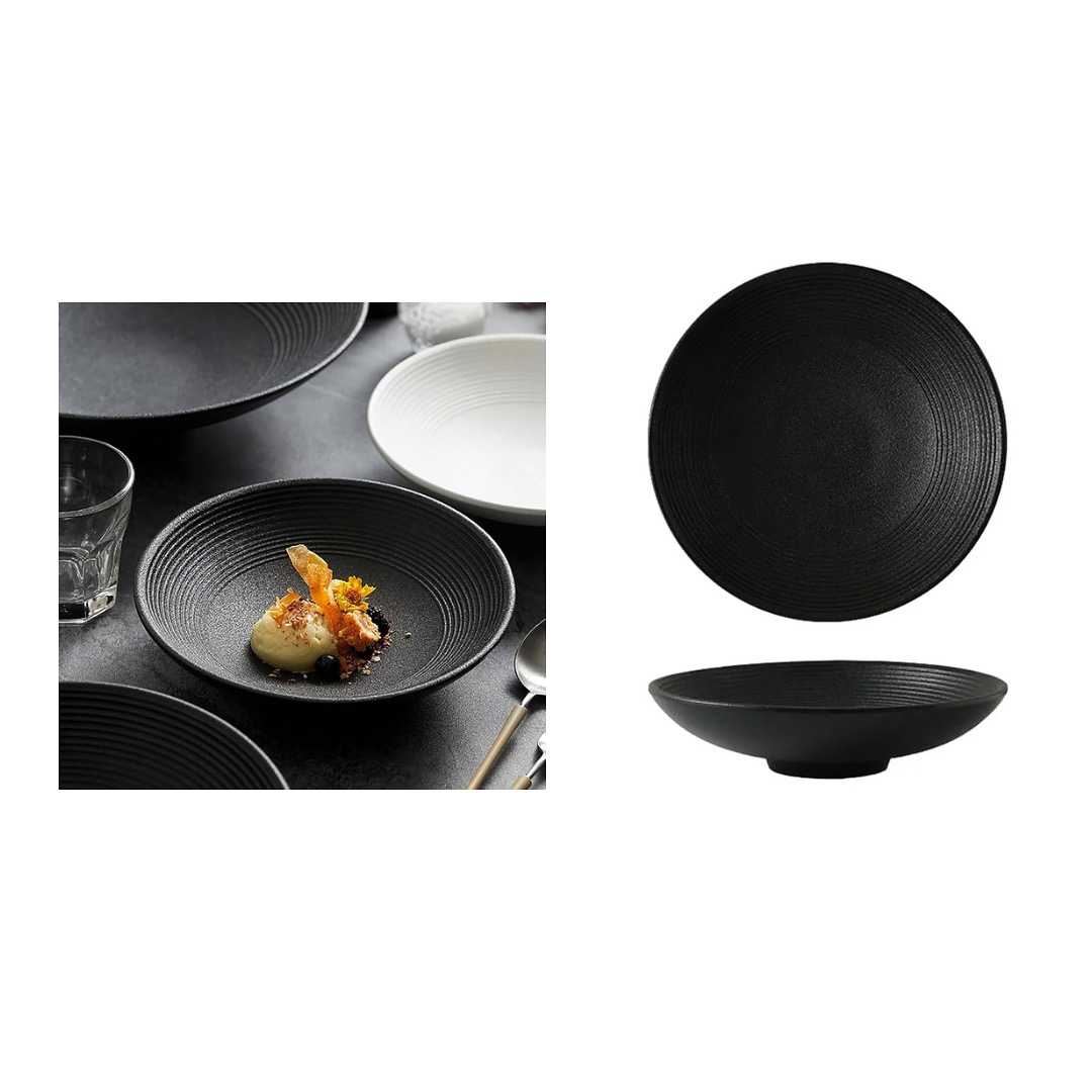 BLACK CERAMIC PLATE