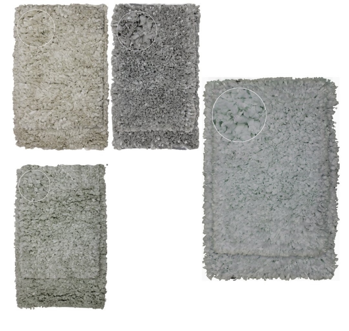 VERA CHINDI 2PC SOLID BATH MATS