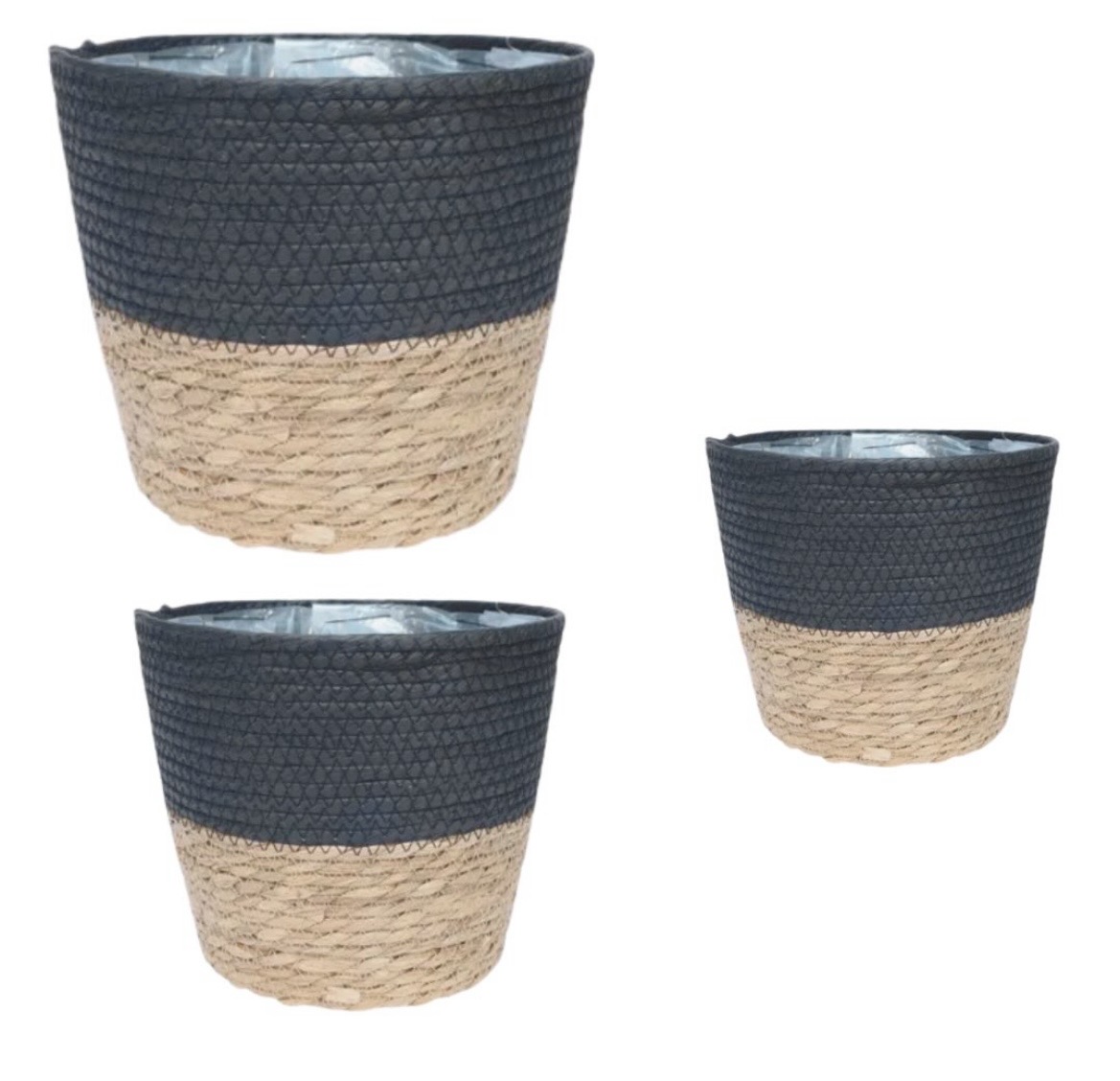 LINED RATTAN BASKETS