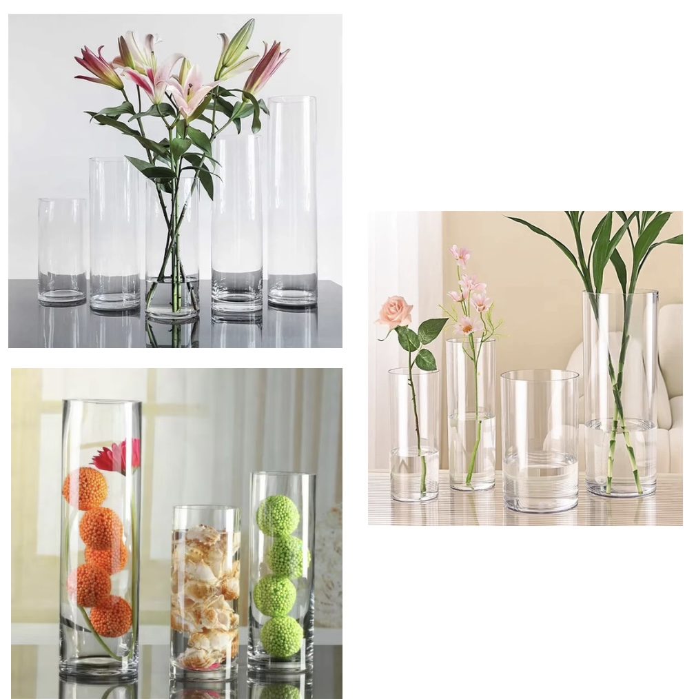 SLIM CYLINDER GLASS VASE