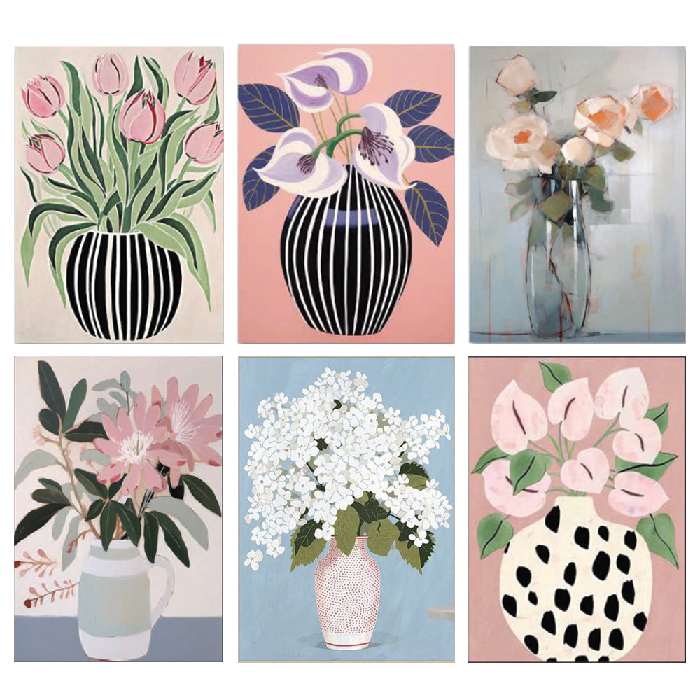 Vase Garden Canvas Wall Art