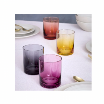 4PC MULTI COLOUR GLASS SET