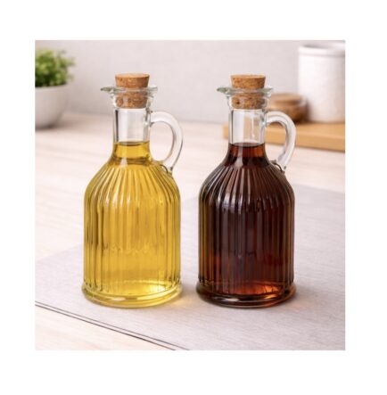 2PC OIL & VINEGAR GLASS BOTTLE
