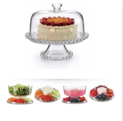 MULTI FUNCTION GLASS CAKE STAND