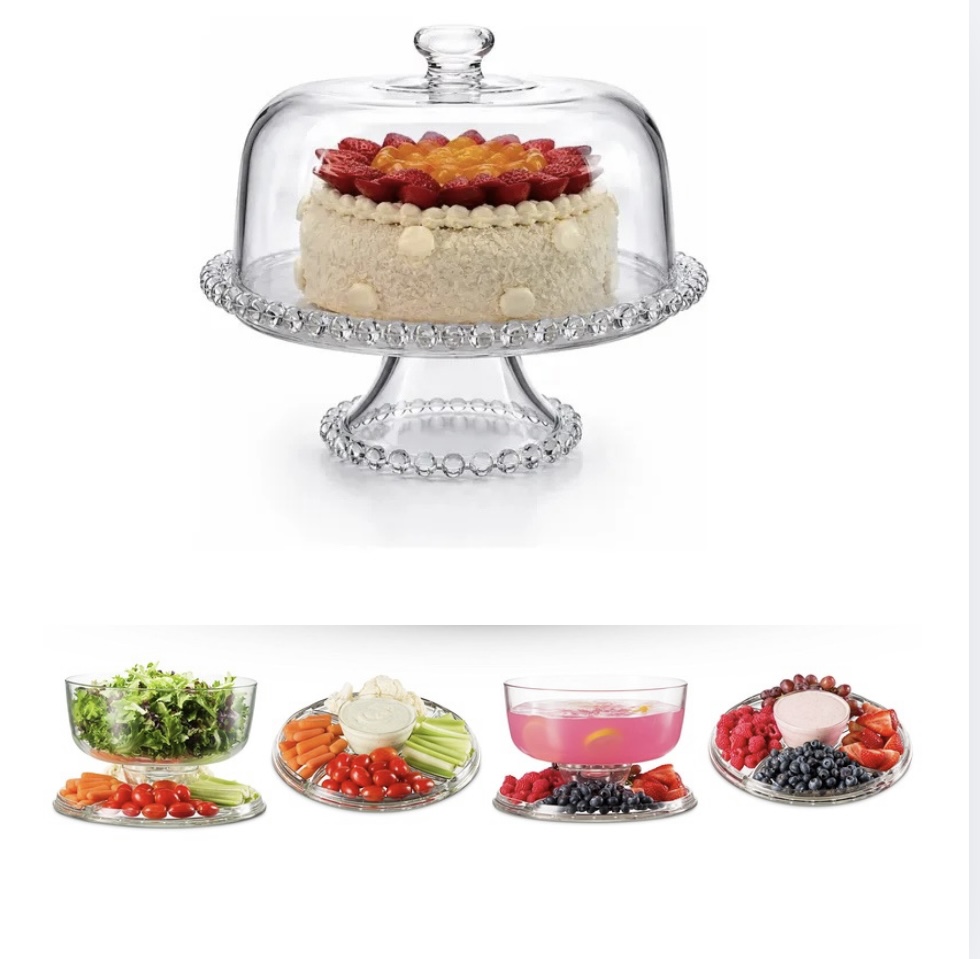 MULTI FUNCTION GLASS CAKE STAND