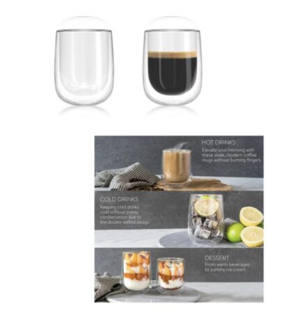 DOUBLE WALL COFFEE GLASSES