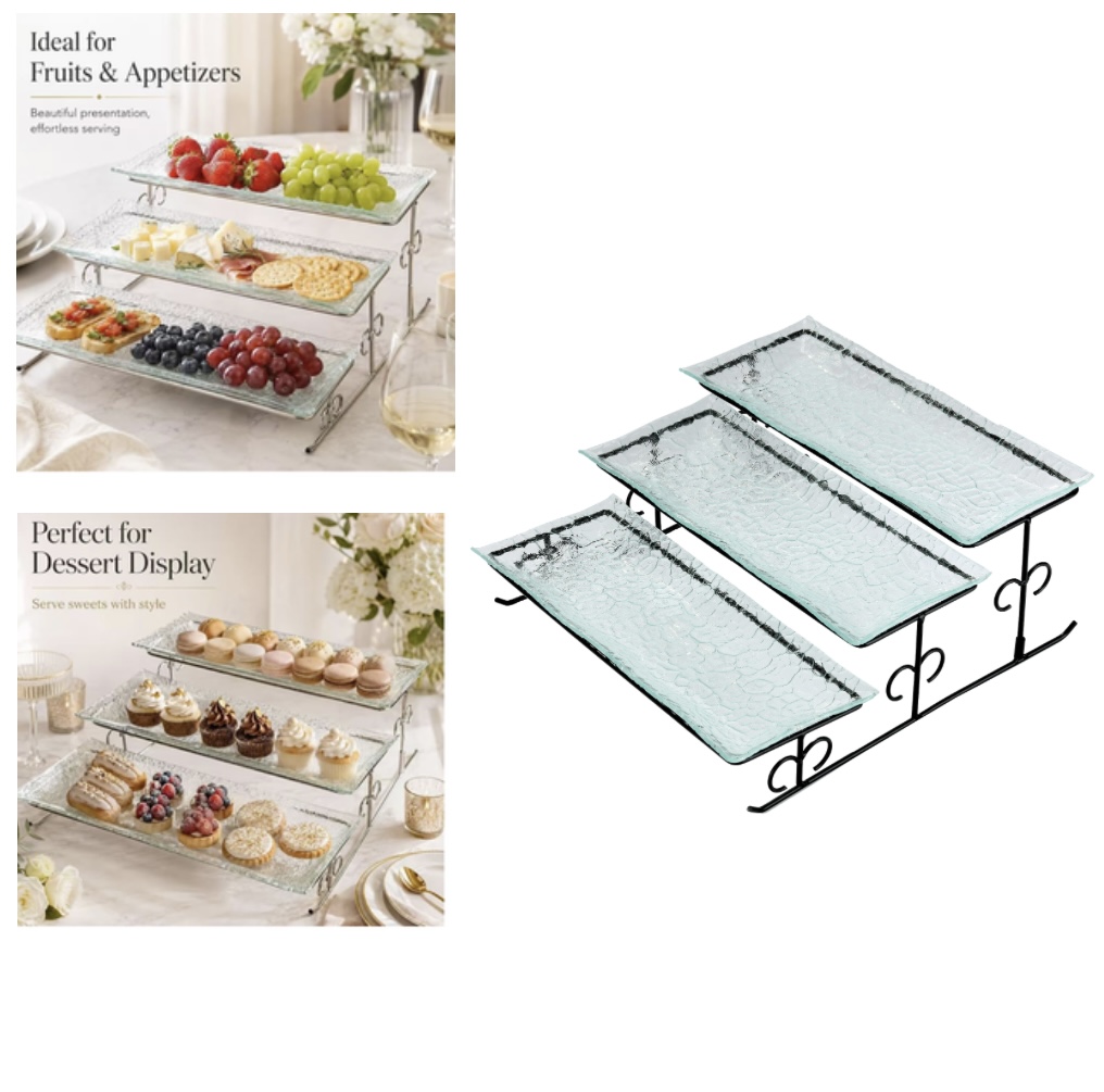 GLASS SERVING TRAY