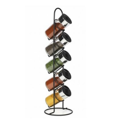 6PC GLASS SPICE BOTTLE SET
