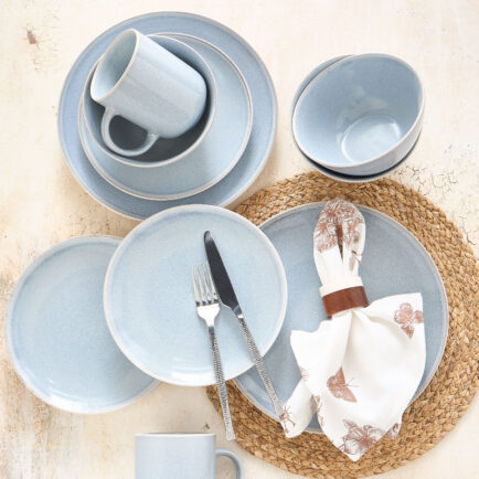 Oceanic Blue Ceramic Dinnerware Collection