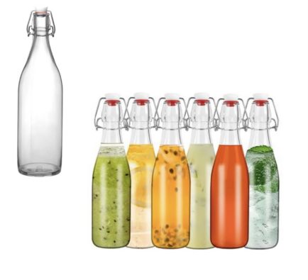 FLIP TOP GLASS BOTTLE