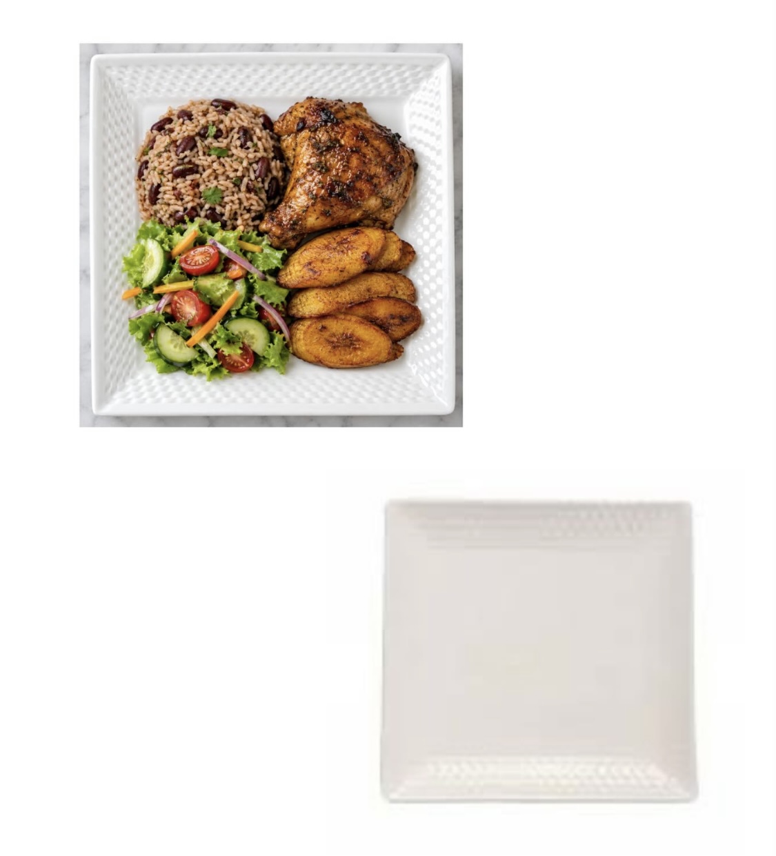 SQUARE CERAMIC PLATE