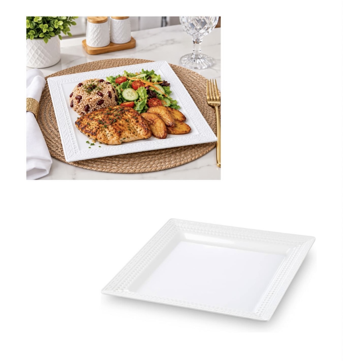 SQUARE CERAMIC PLATE