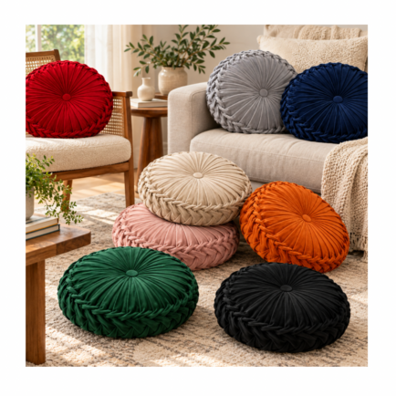 VELVET TUFTED THROW PILLOW