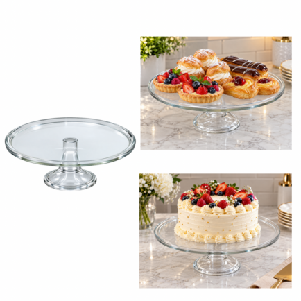 GLASS CAKE STAND
