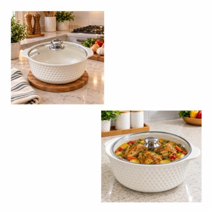 CERAMIC DISH WITH GLASS COVER